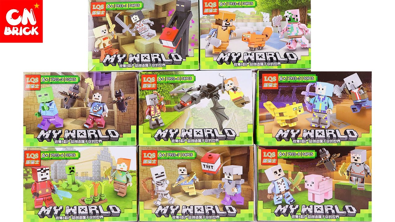 Unoffical LEGO MINECRAFT MINIFIGURES SET LQS7923 UNOFFICAL LEGO SPEED BUILD