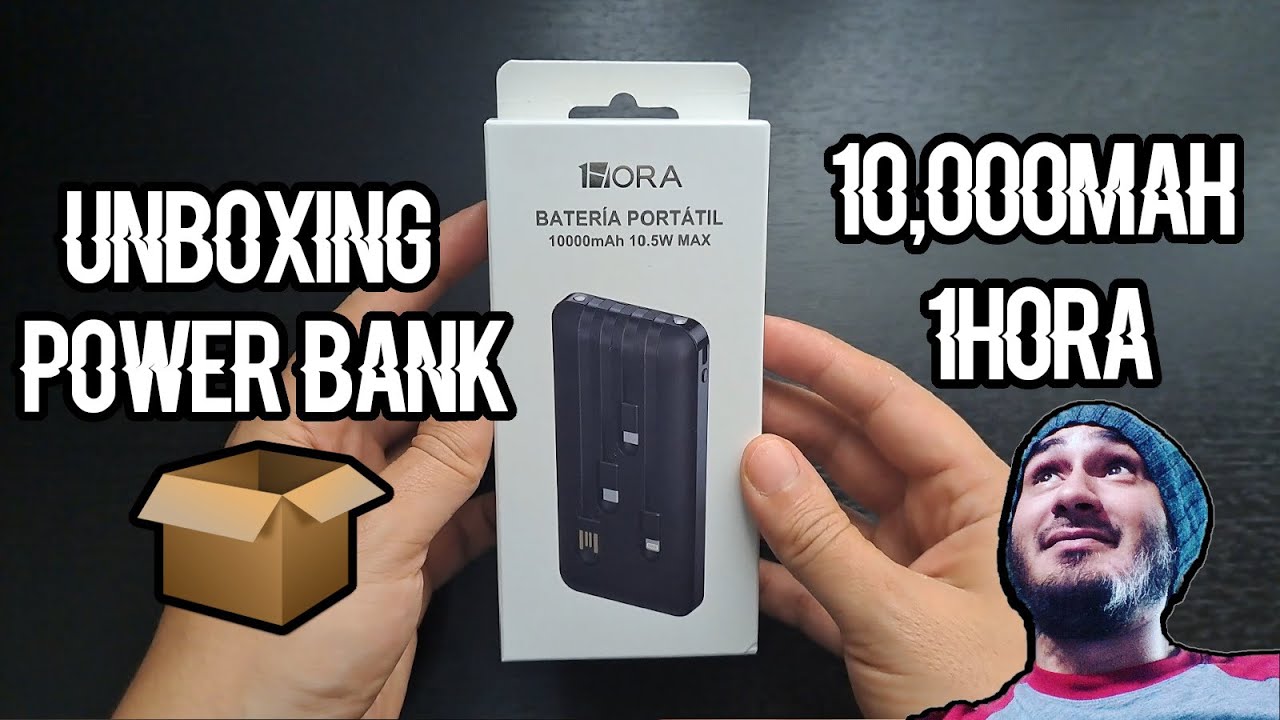 UNBOXING BATERÍA PORTÁTIL 1HORA DE 10,000MAH 😎👍