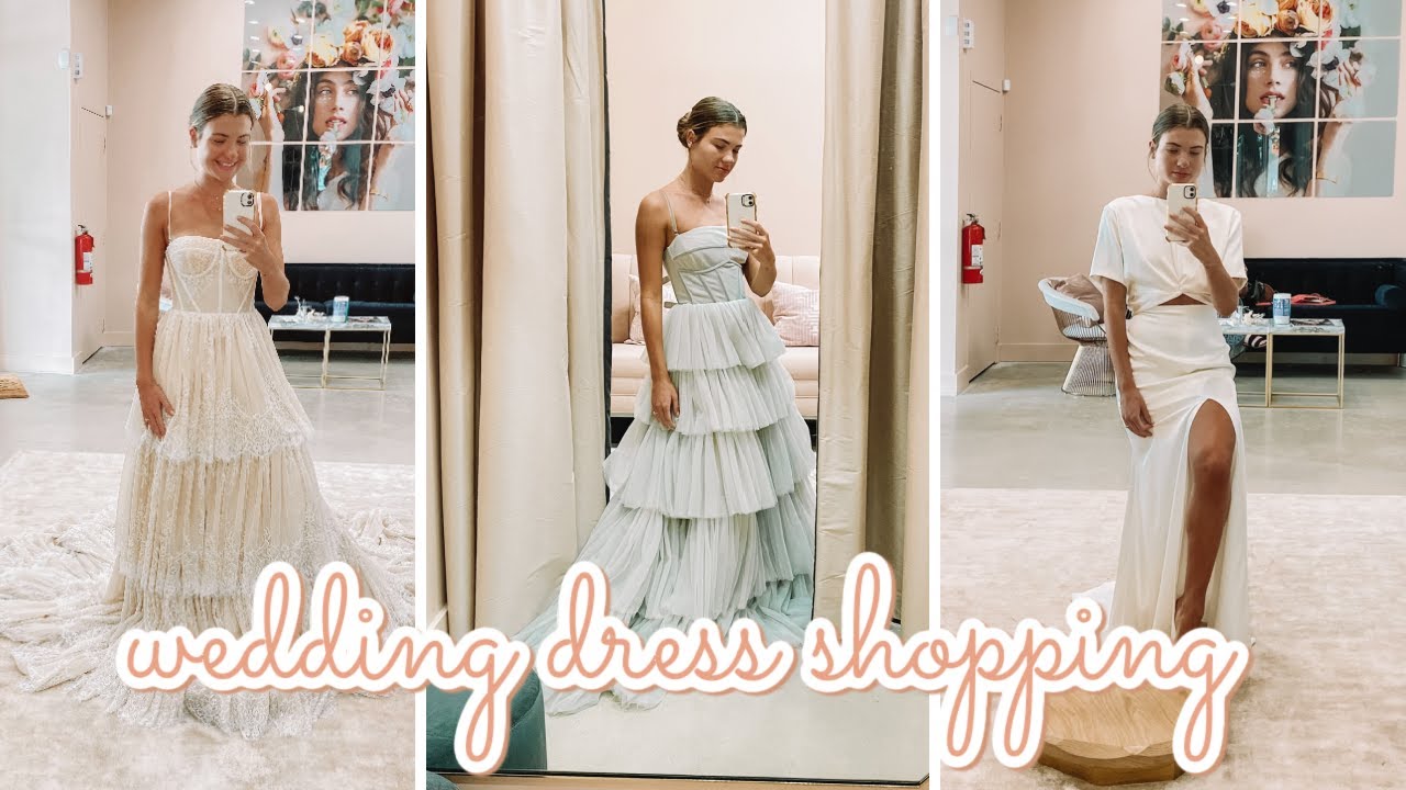 Come WEDDING DRESS shopping with me!