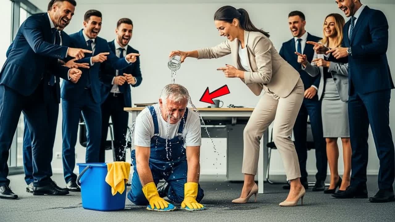 HUMILLARON AL LIMPIADOR FRENTE A TODOS… SIN SABER QUE ERA EL PADRE DEL MILLONARIO