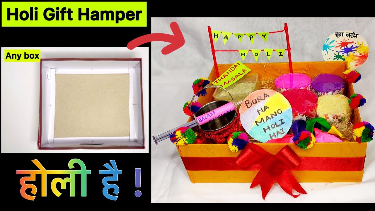Holi Gift Ideas | Holi Gift Hamper | DIY Holi Gift | Holi Hamper Ideas | Holi Decoration Ideas