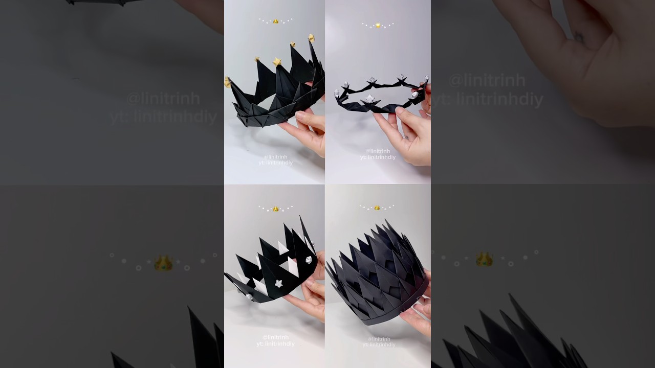 Paper Crown - King Crown 👑 Which one do you like most? #papercrafts #papercrown