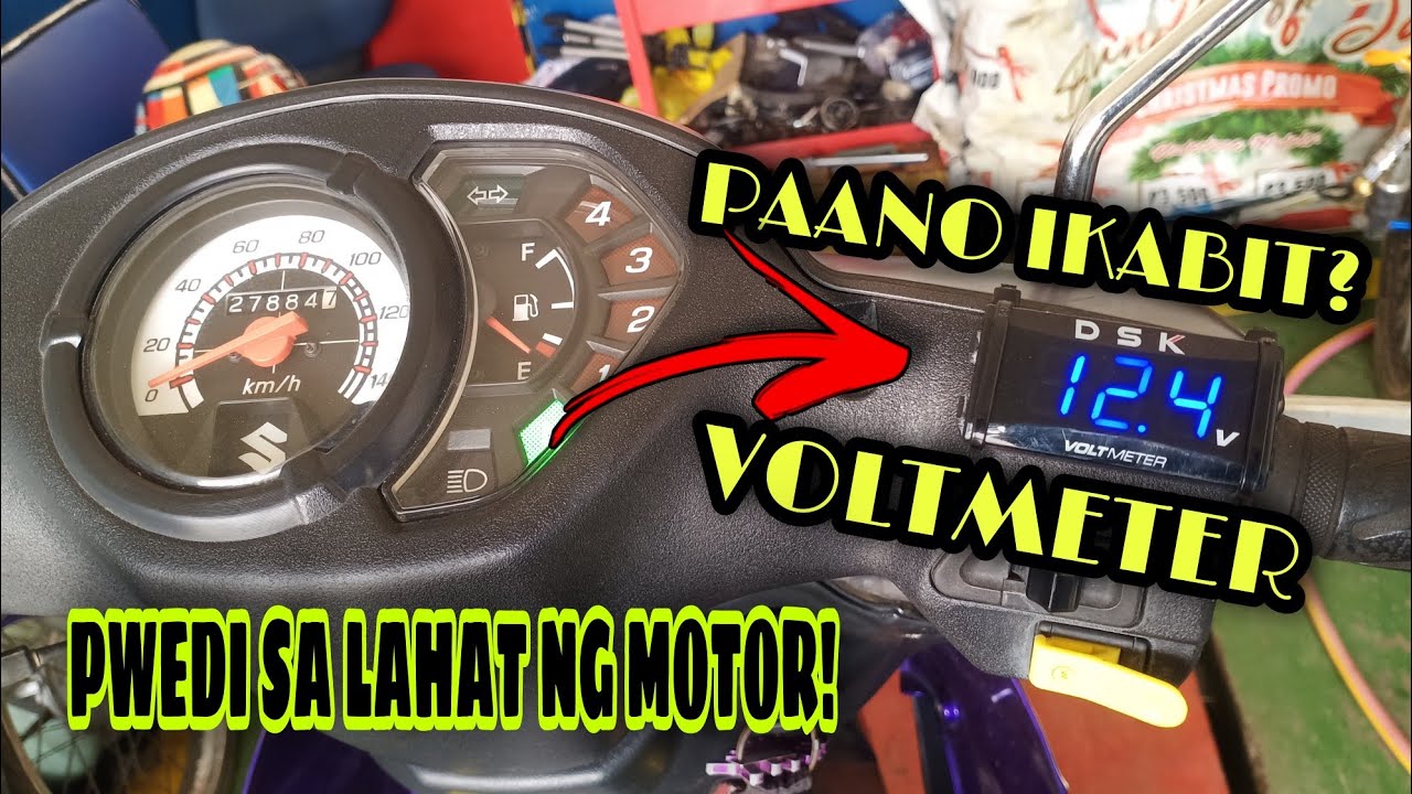 Paano mag kabit ng voltmeter sa smash 115 suzuki /How to install voltmeter !
