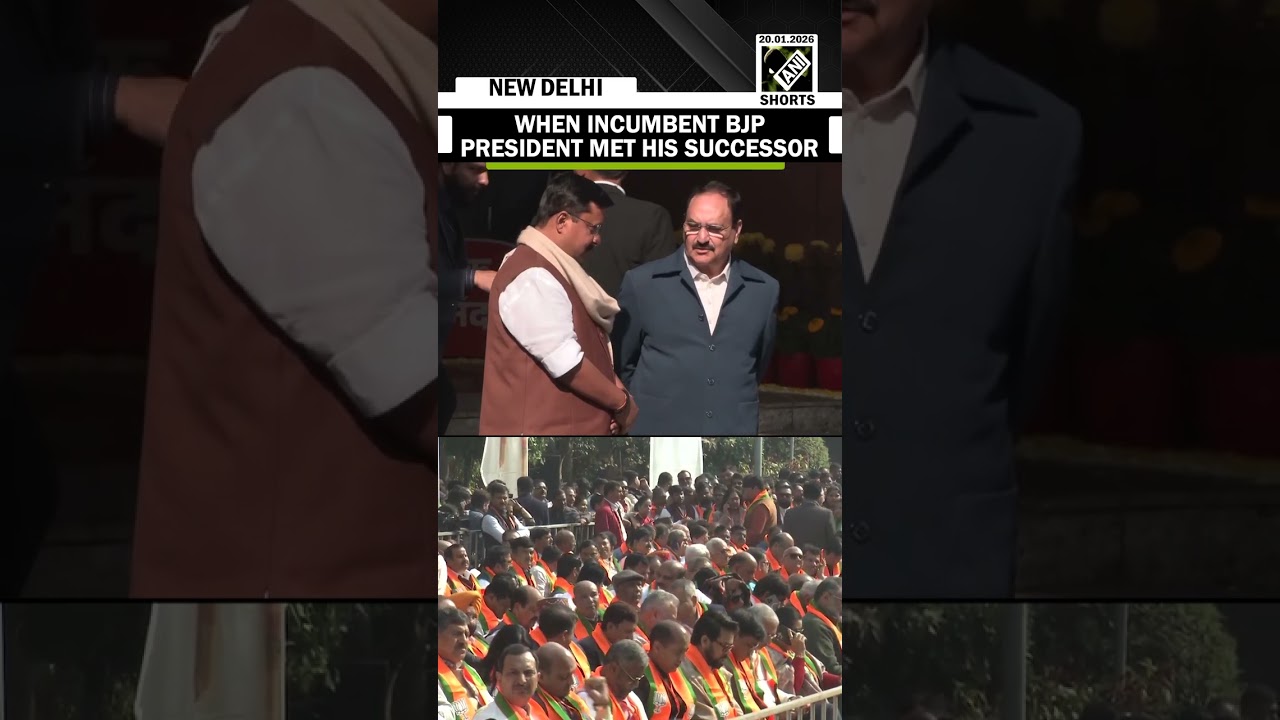Viral Moment: When incumbent BJP President JP Nadda met his successor Nitin Nabin