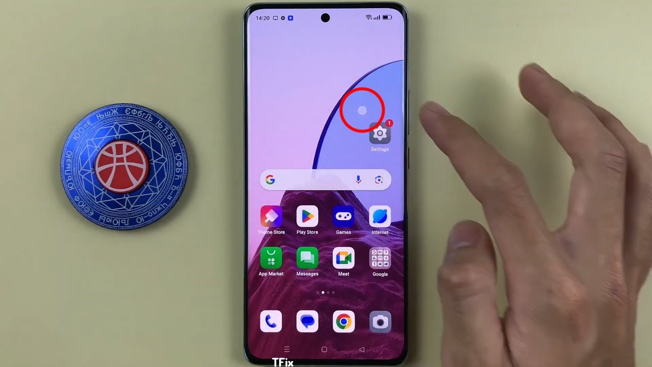 How to display white dots when touching the screen on OPPO Reno10 5G Android 13