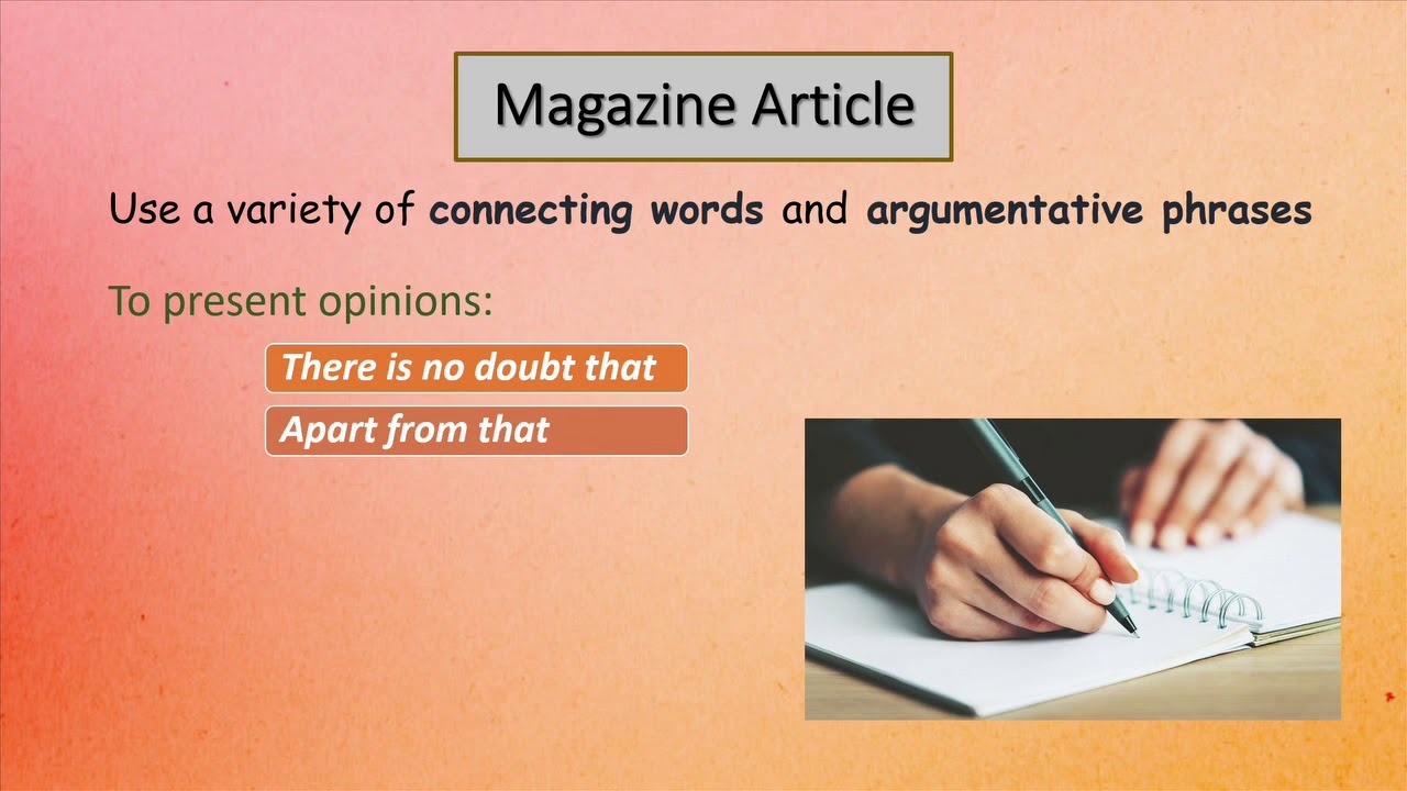 English G8 U6L3 Writing a magazine article