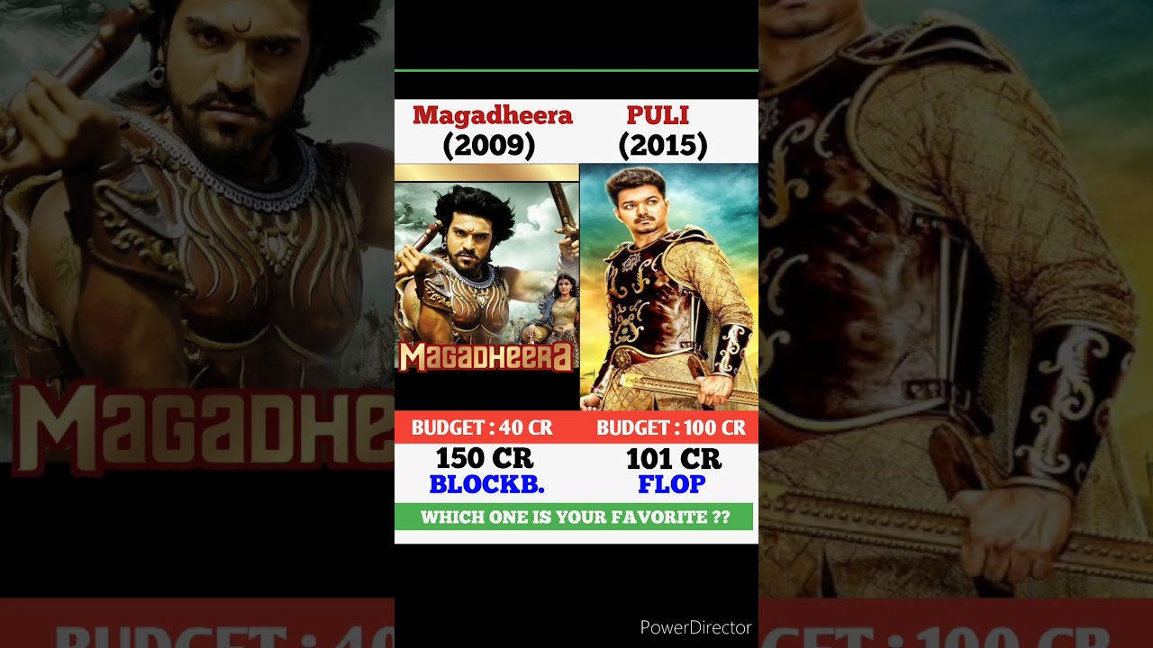 Magadheera Vs Puli Movie Comparison || Box Office Collection #shorts #puli
