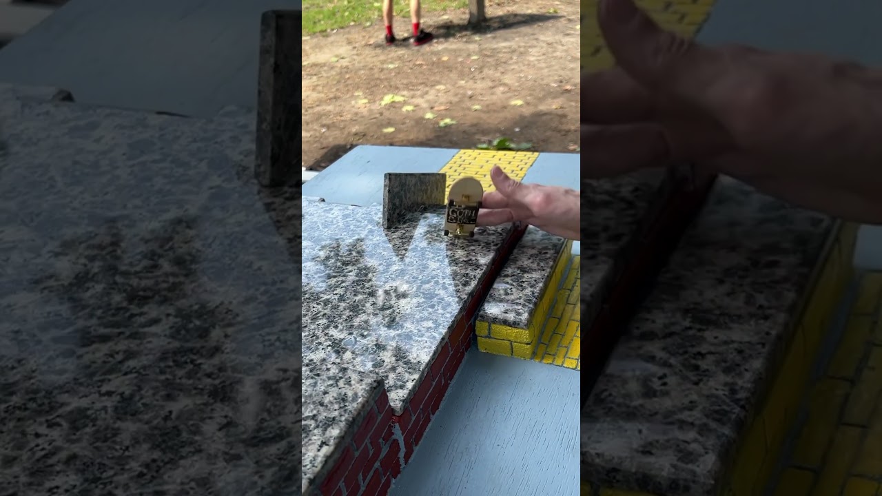 Fingerboard Brick Granite Ledge Skatepark Kicker Ramp Sesh #fingerboard #techdeck #fingerboarding