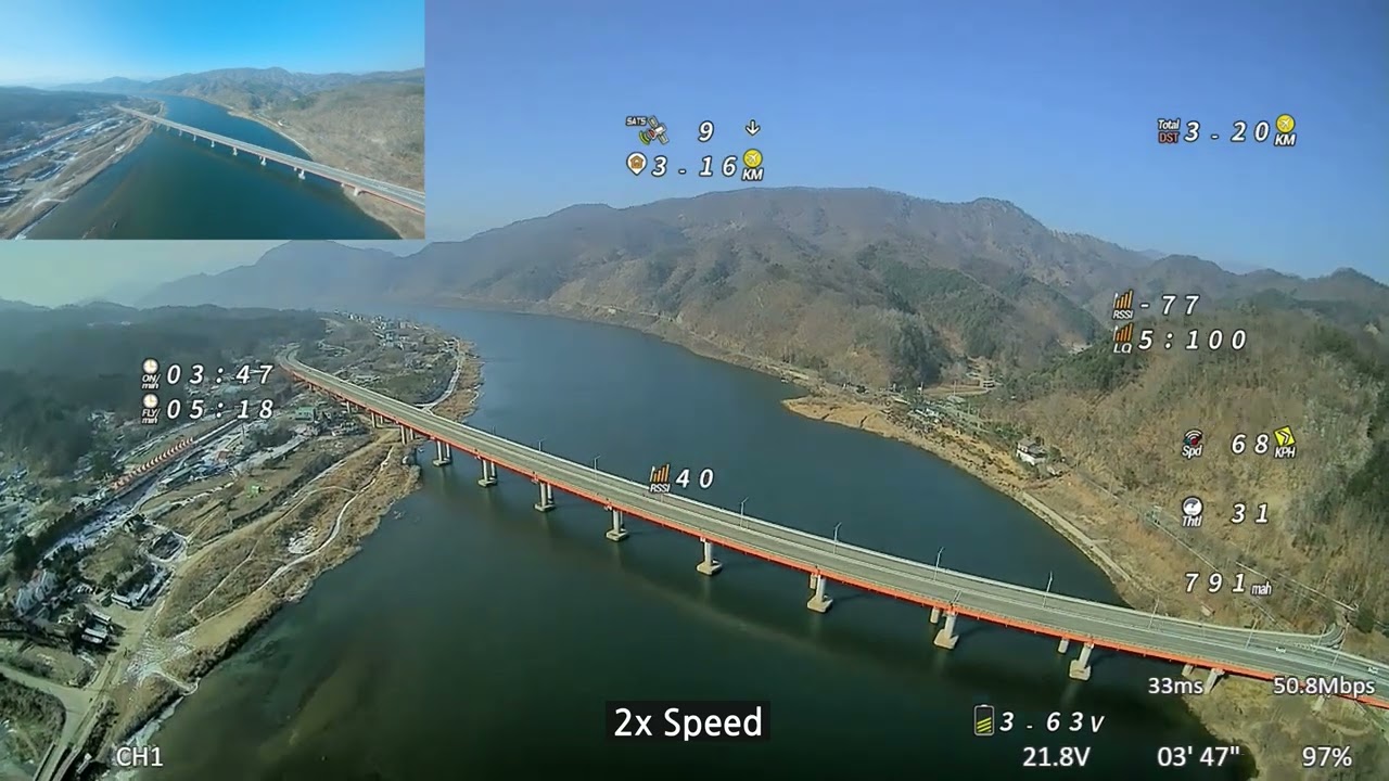 Caddx Vista 4.5km Range - Wtfos osd overlay - DJI Goggles V2 DVR