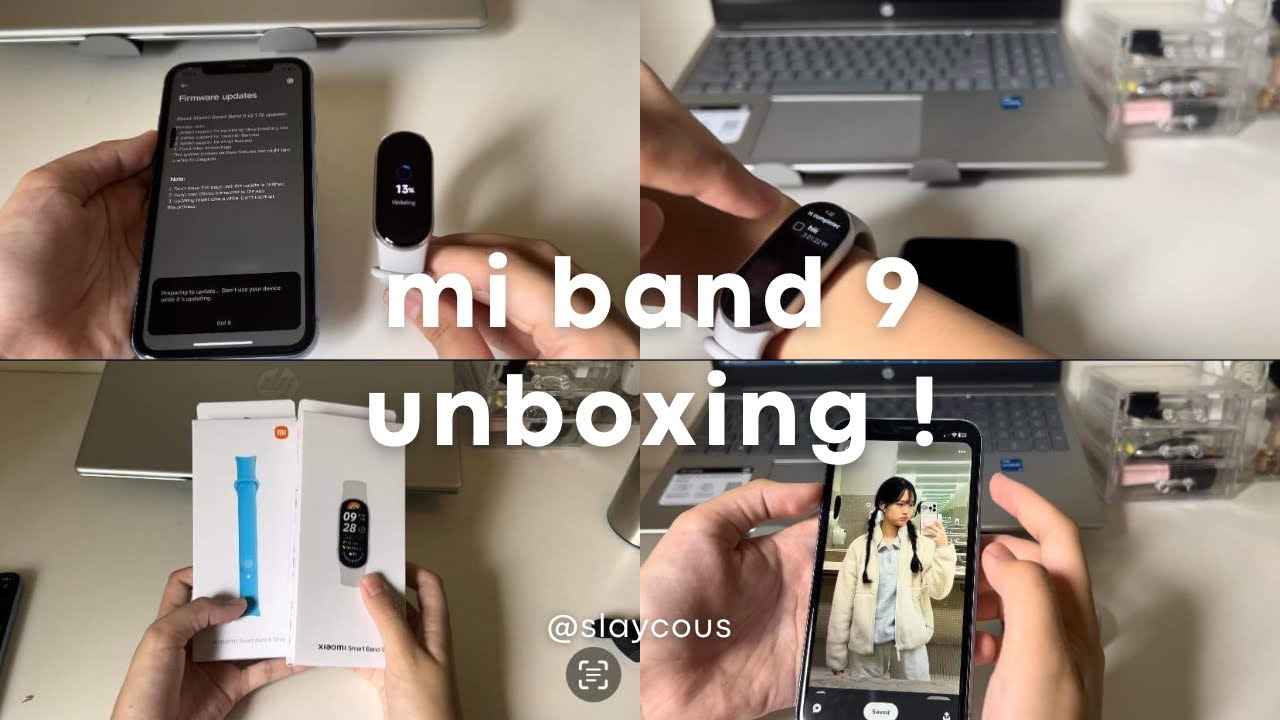 unboxing xiaomi band 9 ⌚️ (global ver, silver) | accessories &  showcase !