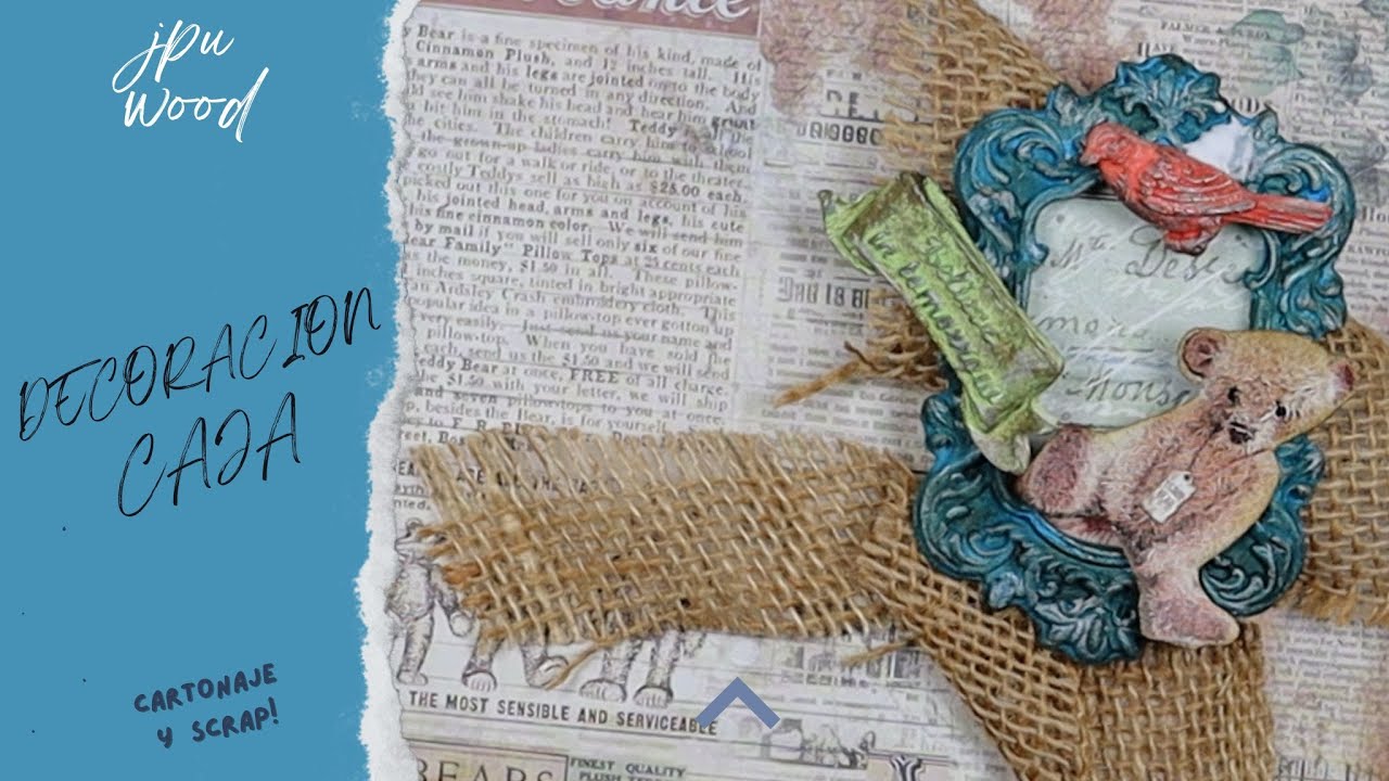 🎨 Cómo Decorar Cajas de Cartón con Pasta de Modelar y Moldes | DIY Scrapbooking Fácil