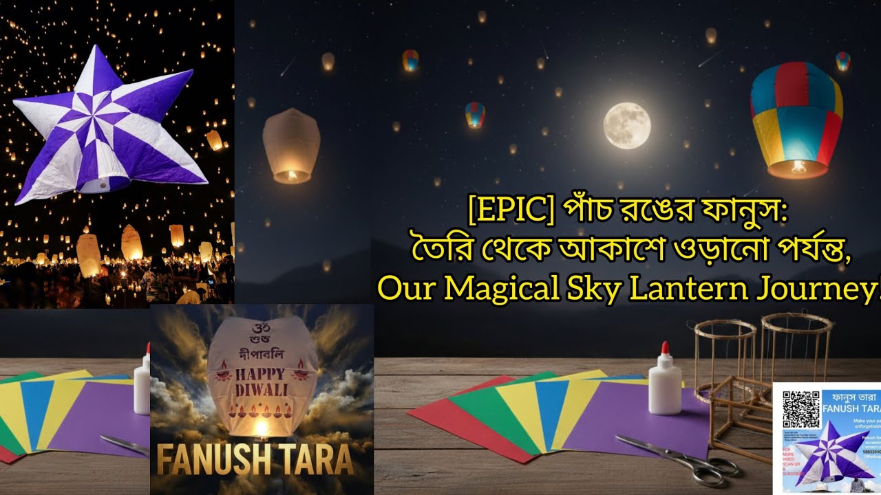 [EPIC] পাঁচ রঙের ফানুস : তৈরি থেকে আকাশে উড়ানো পর্যন্ত,Our Magical Skylantern Journey