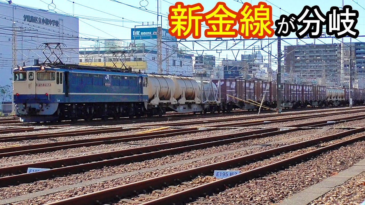 貨物列車が方向転換する新小岩信号場【新金線の旅客化は難しい？】Freight trains of Shin-Koiwa signal station
