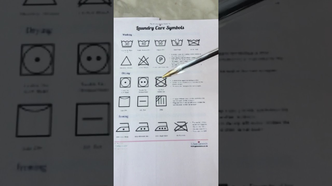 كيفية ‎قراءة شعارات الغسيل والعناية بالملابس