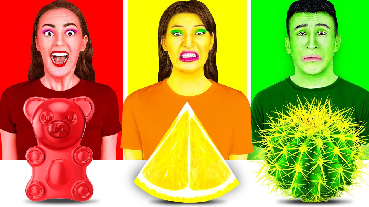 Makanan Warna Yang Sama Tantangan | Pertempuran yang Bisa Dimakan Best Funny Challenges
