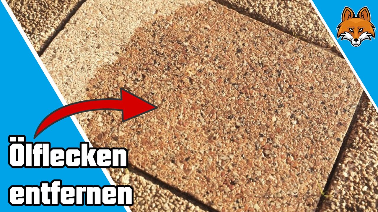 Ölflecken entfernen von Pflaster und Beton - einfache Anleitung 💡