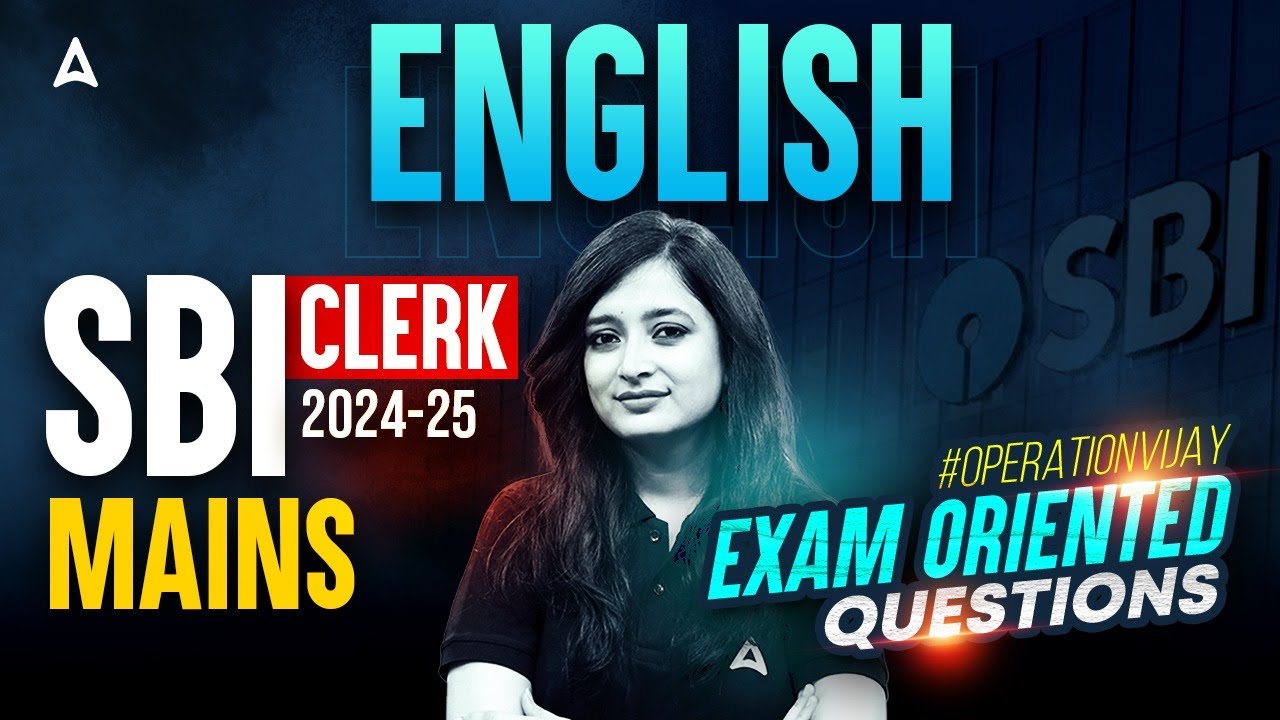 SBI Clerk Mains Classes | English Exam Oriented Questions | English By Kinjal Gadhavi