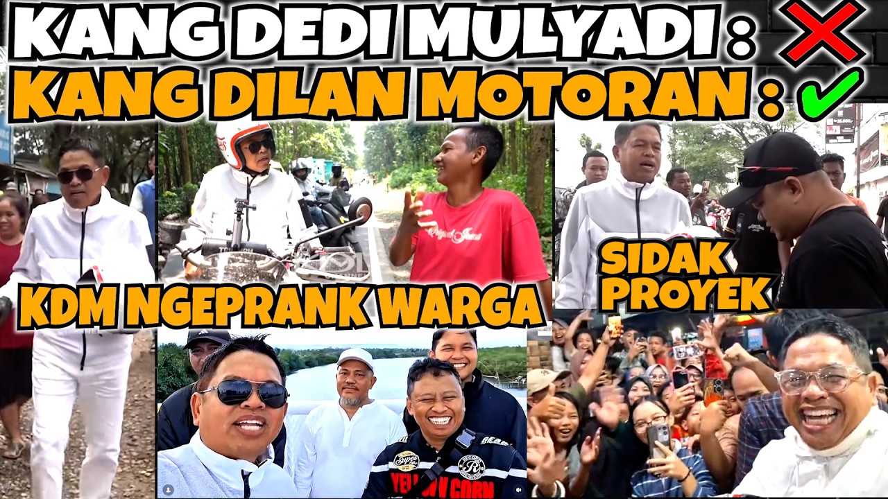 KDM : KANG DILAN MOTORAN‼️NGEPRANK WARGA PANIK 🤣WKWK‼️PROYEK KENA SEMPROT KDM‼️