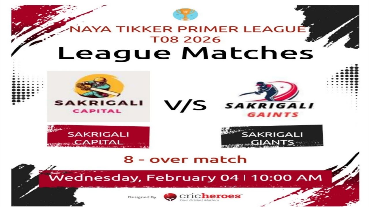Sakrigali Gaints won by 4 Wickets 