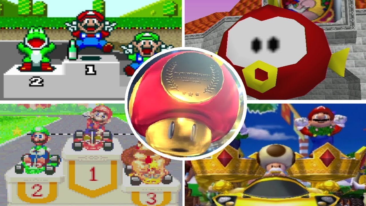 Evolution of Trophy Ceremonies in Mario Kart Games (1992-2018)