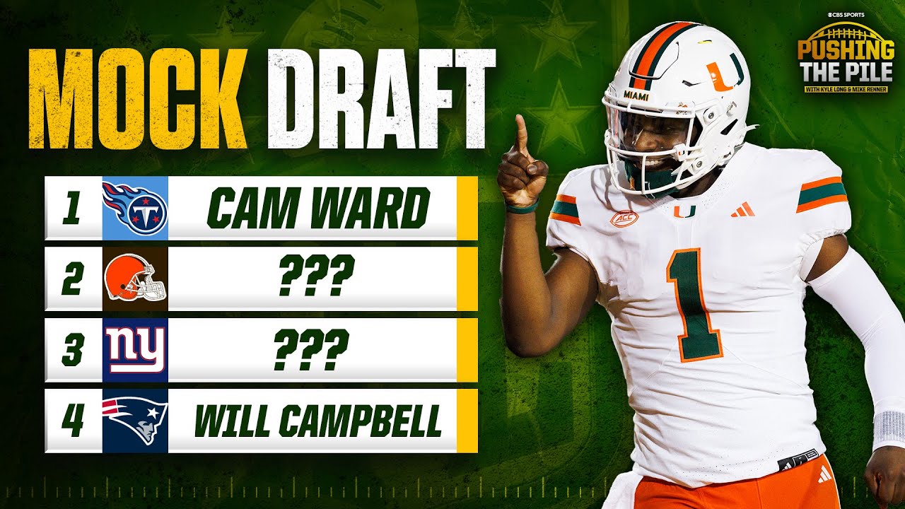 Updated 2025 NFL Mock Draft | Jaxson Dart Sneaks into Round 1, 2 TEs Go in Top 15 Picks | PTP