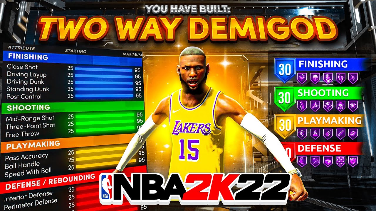 THIS 2-WAY SLASHING PLAYMAKER BUILD IS THE BEST BUILD in NBA 2K22! DEMIGOD BUILD! Best Build 2k22