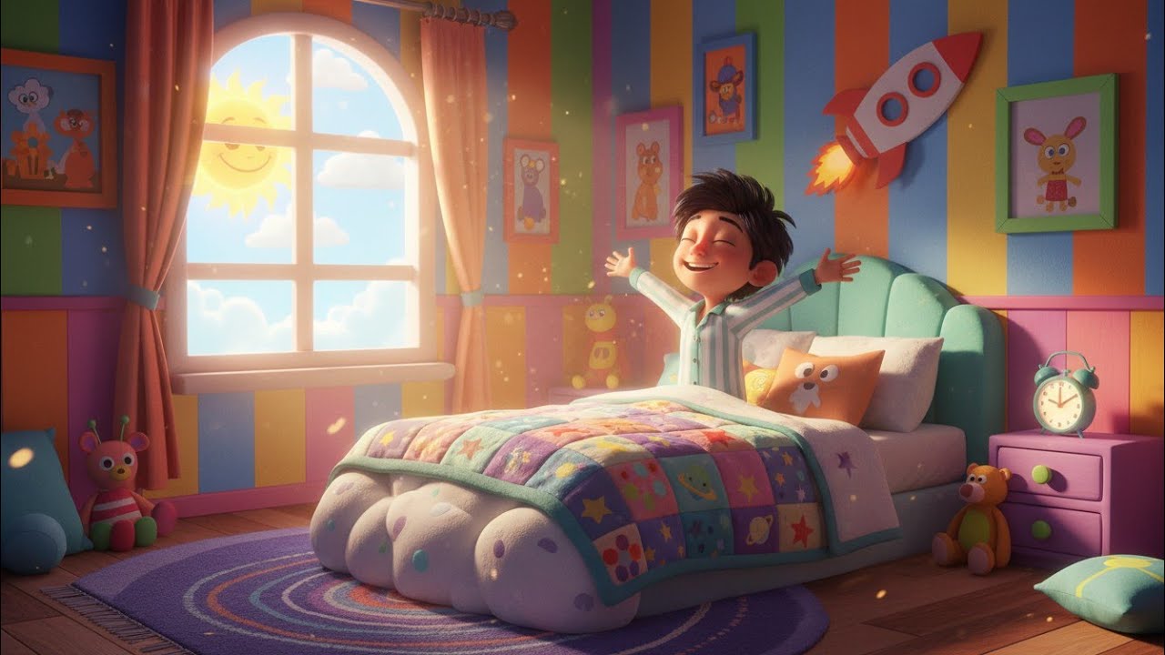 Wake Up And Go school 🏫 🎒| Nursery Rhyme | wake up song