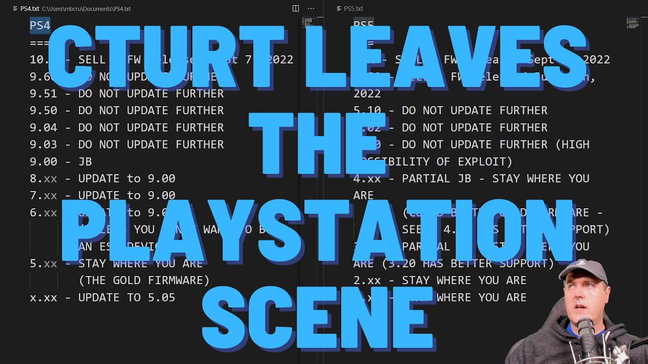 Cturt Leaves the PlayStation scene. My thoughts on the matter.