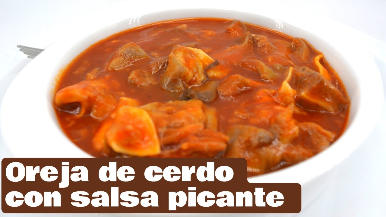 Oreja de cerdo con salsa picante