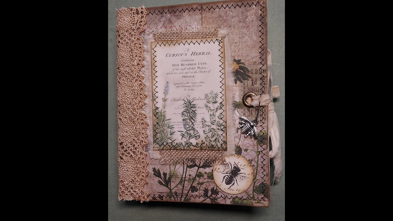 Handmade Botanical Junk Journal, Herb Garden SOLD