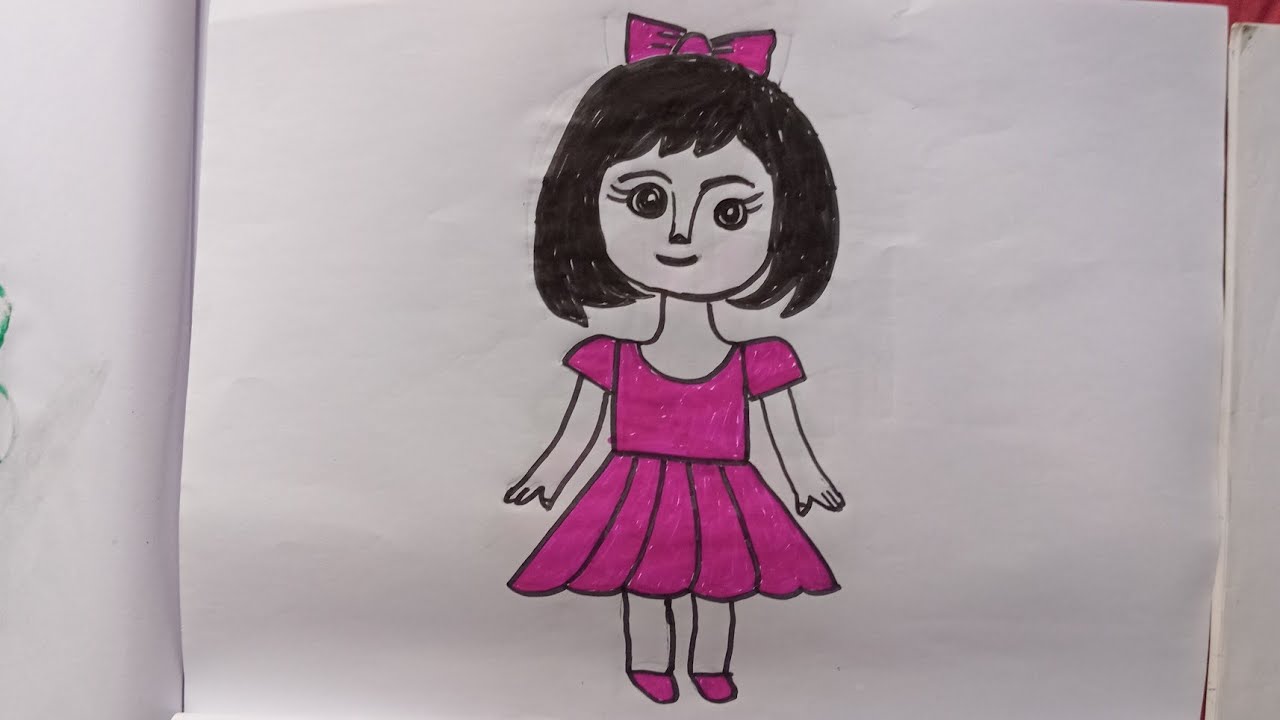 How to Draw a Girl with Lehenga | drawing girl | How to draw a Girl with Beautiful Traditional dress