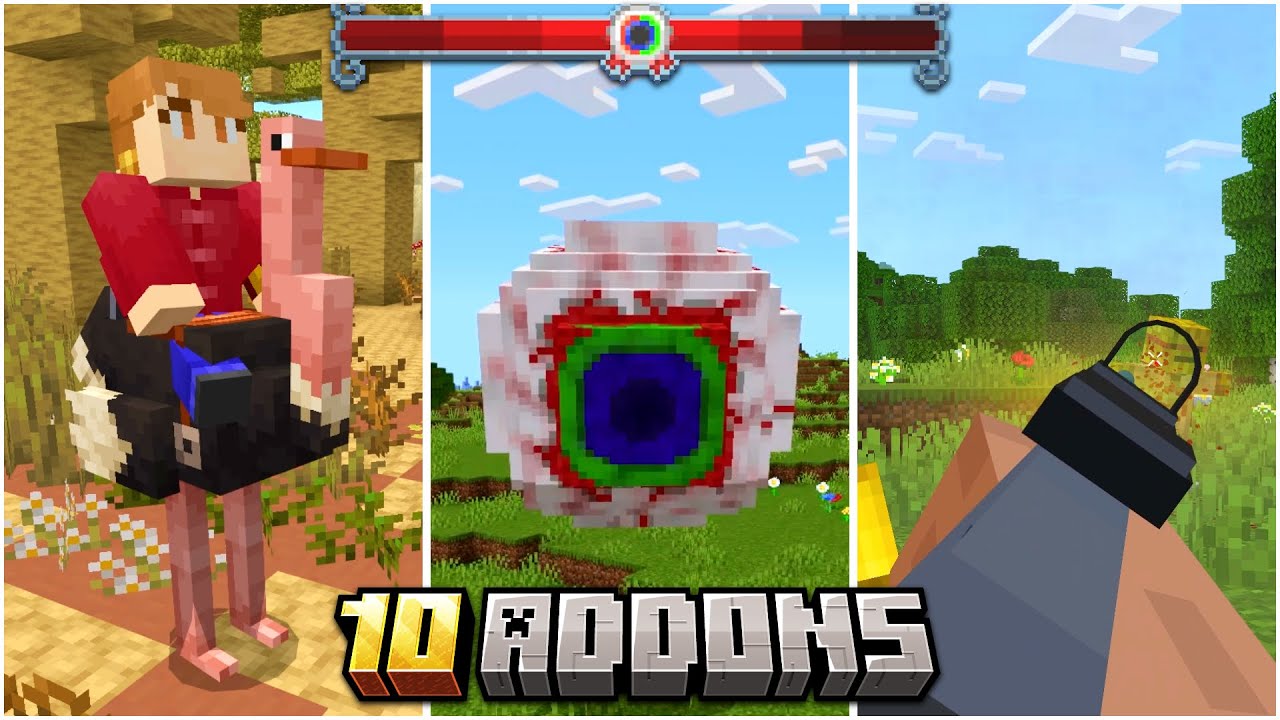 TOP 10 ADDONS PARA MINECRAFT PE 1.21 (Bedrock)