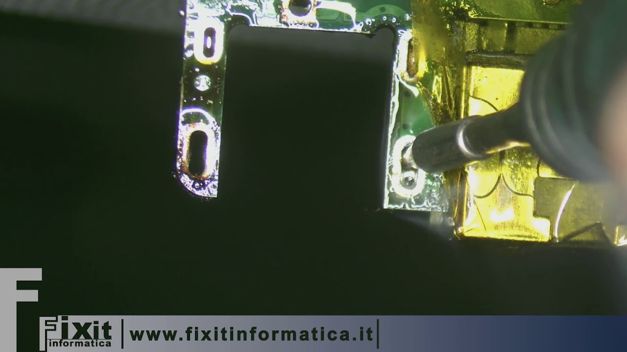 Asus K53S Sostituzione connettore di alimentazione saldatura sulla scheda madre.DC power replacement