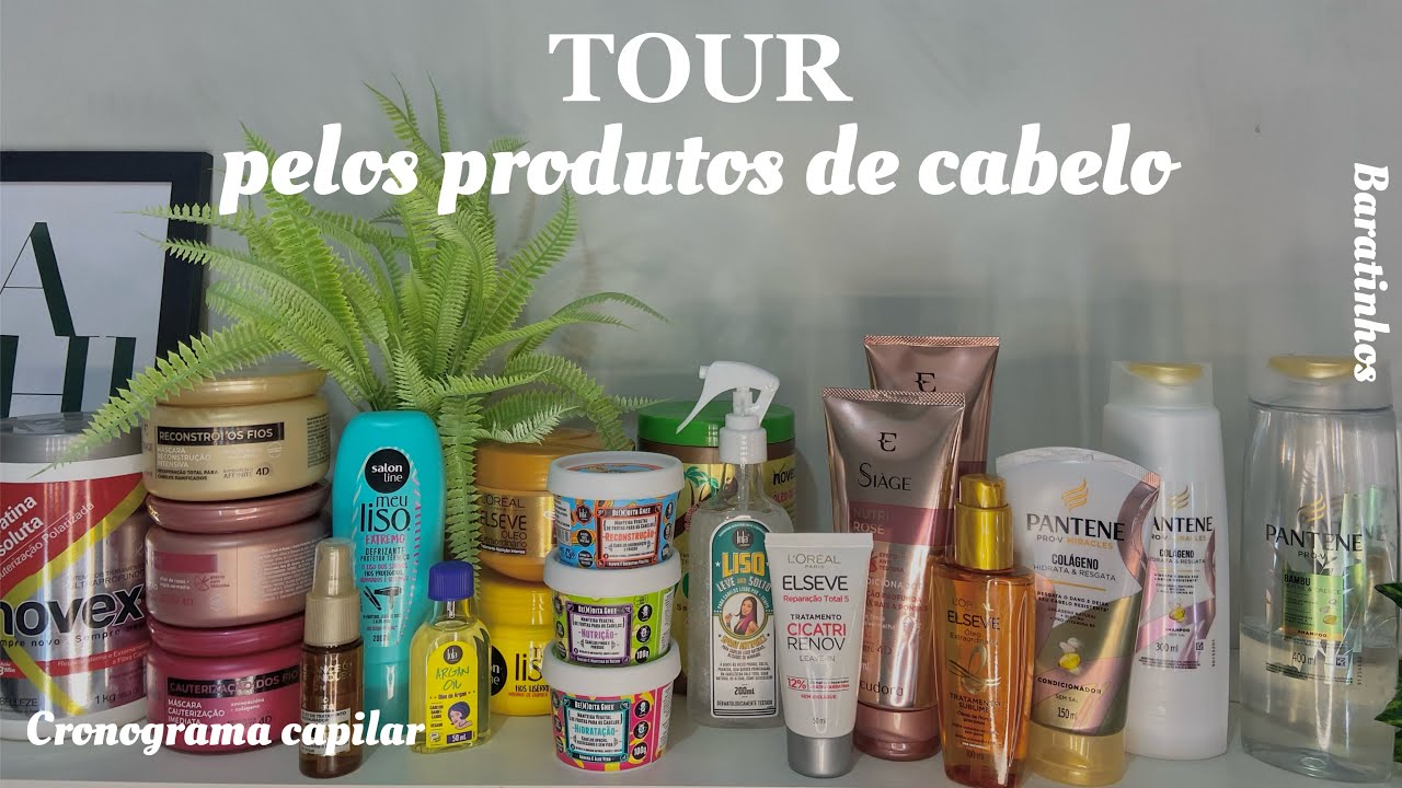 TOUR PELOS MEUS PRODUTOS DE CABELO - rotina capilar, cronograma capilar ✨