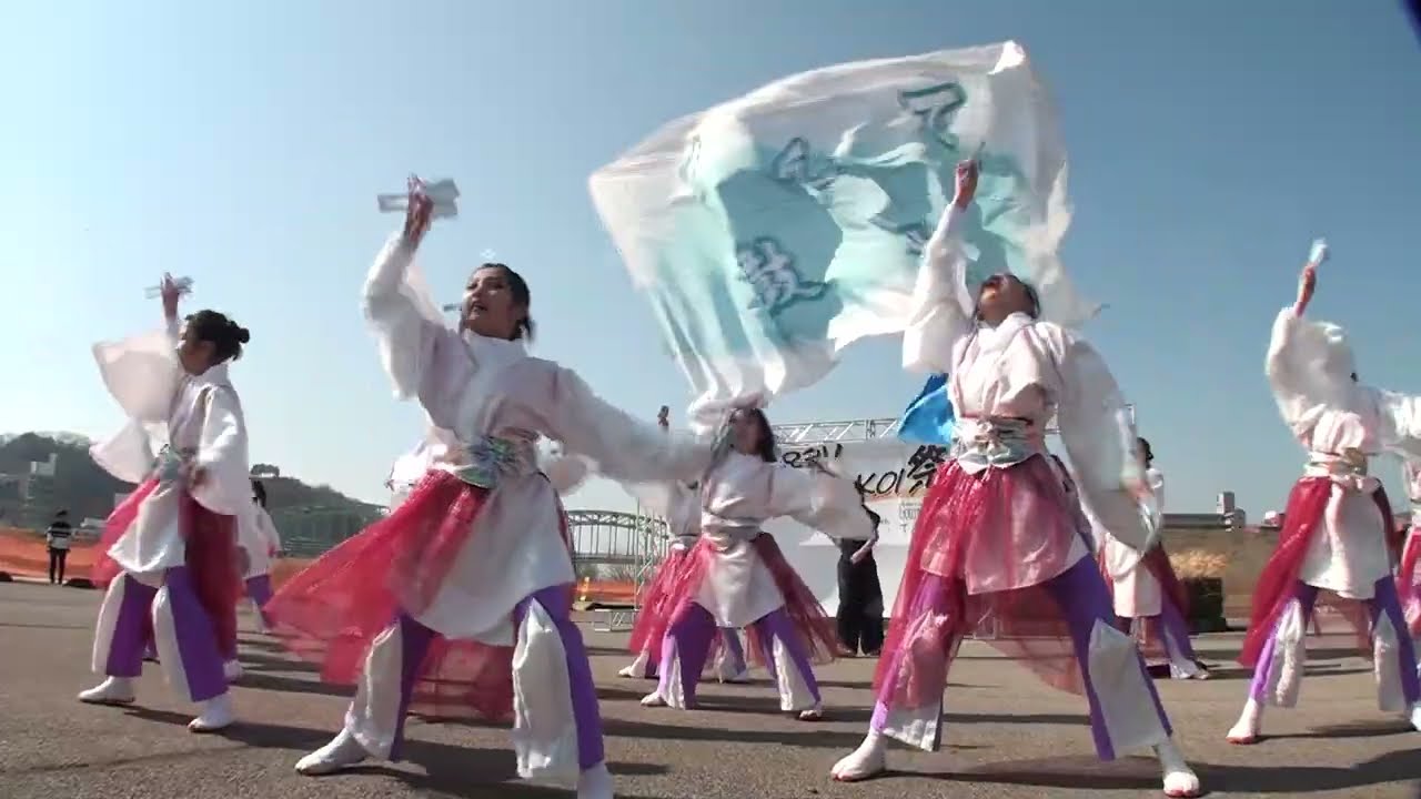 『てんて鼓舞』さん　2026.2.22「足利YOSAKOI祭り」中橋緑地北多目的広場　1回目ステージ演舞です。