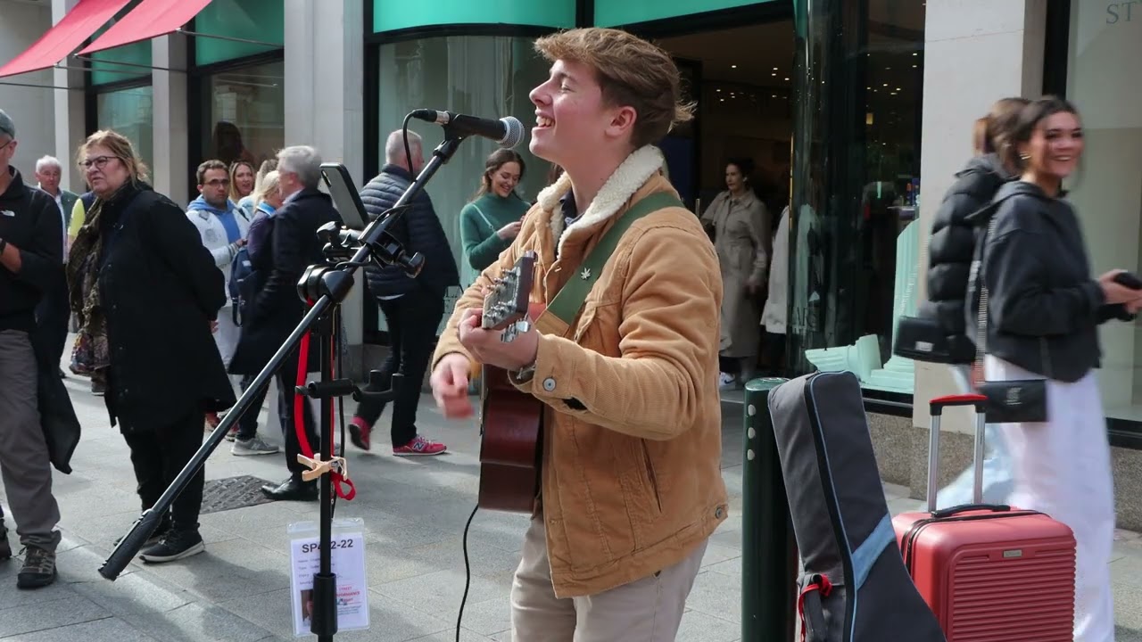 Charlie O'Brien Fun and Stunning performance / Perfect by Ed Sheeran live from Grafton Street Dublin