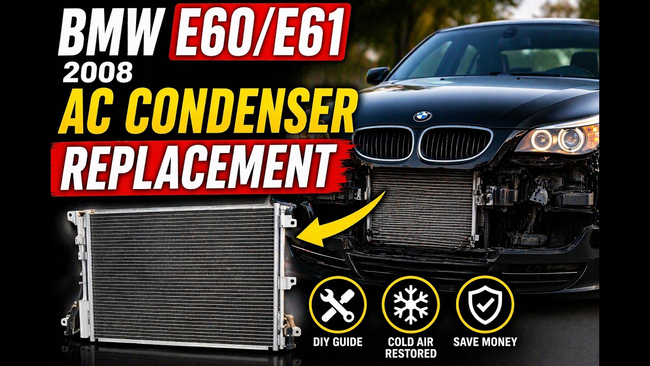 BMW e60 61 2008 ac condenser replacement
