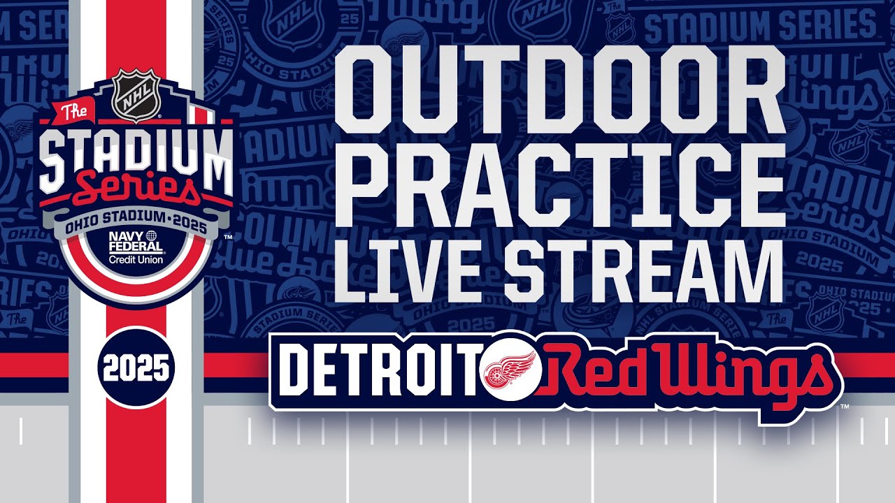 Detroit Red Wings Outdoor Practice from iconic Ohio Stadium