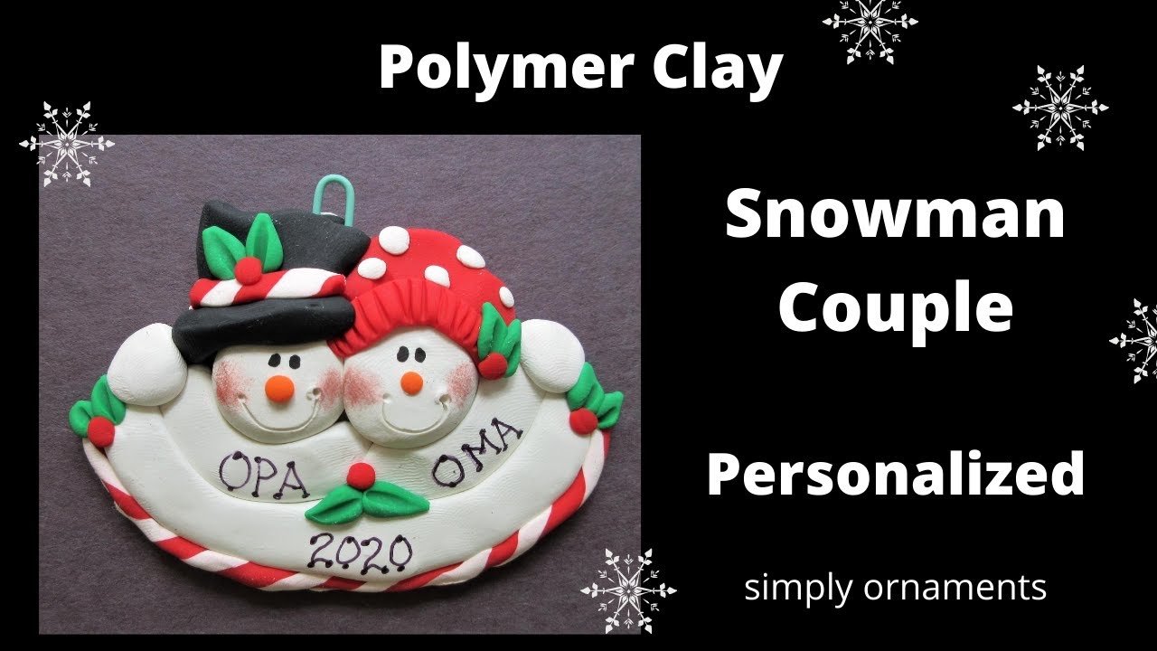 Polymer Clay Snow Head Couple
