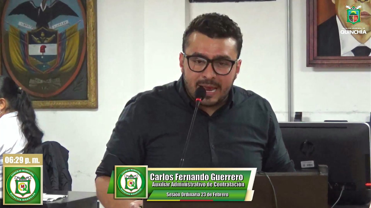 Sesión Ordinaria Concejo Municipal,  23 de febrero 2026 Carlos Fernando Guerrero