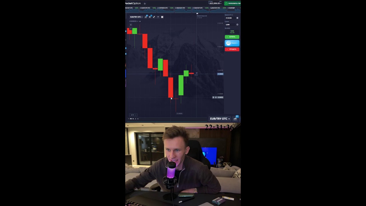 Трейдинг в прямом эфире. Задержка 5 секунд