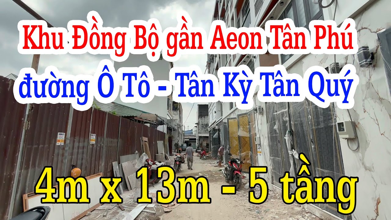 Nhà đường ÔTô gần Aeon Mall Tân Phú 10phút khu Đồng Bộ Tăng Giá tương lai ngay Mã Lò - Đ.Số 18b 1073