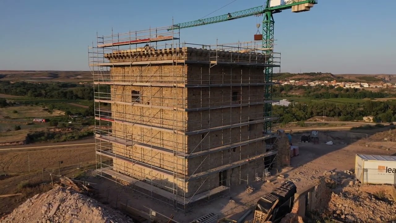 TORRE VELASCO-Torreón medieval-Lodosa-Navarra. (Primera fase de restauración 