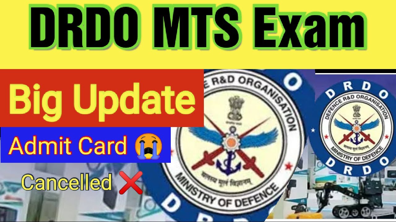 DRDO MTS Exam admit card. update latest update 2019-20 MTS Exam update #drdo_mts #drdo #cancelled