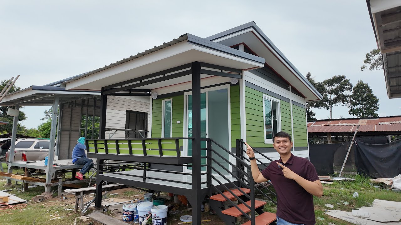 Ep.150 บ้านน็อคดาวน์สไตล์โมเดิร์นหนึ่งห้องนอนหนึ่งห้องน้ำ งบ 189,000-