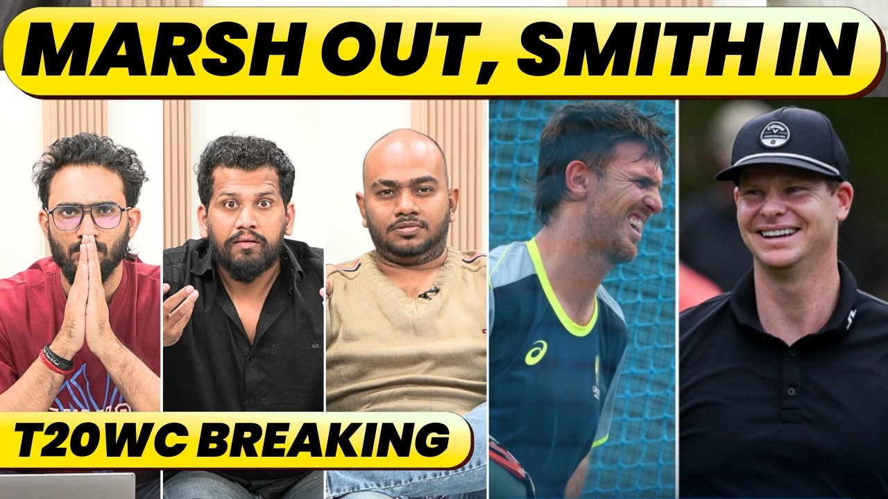 STEVE SMITH TO JOIN AUSTRALIA T20WC SQUAD, MITCHELL MARSH INJURED. AUS WITH 12 FIT PLAYERS