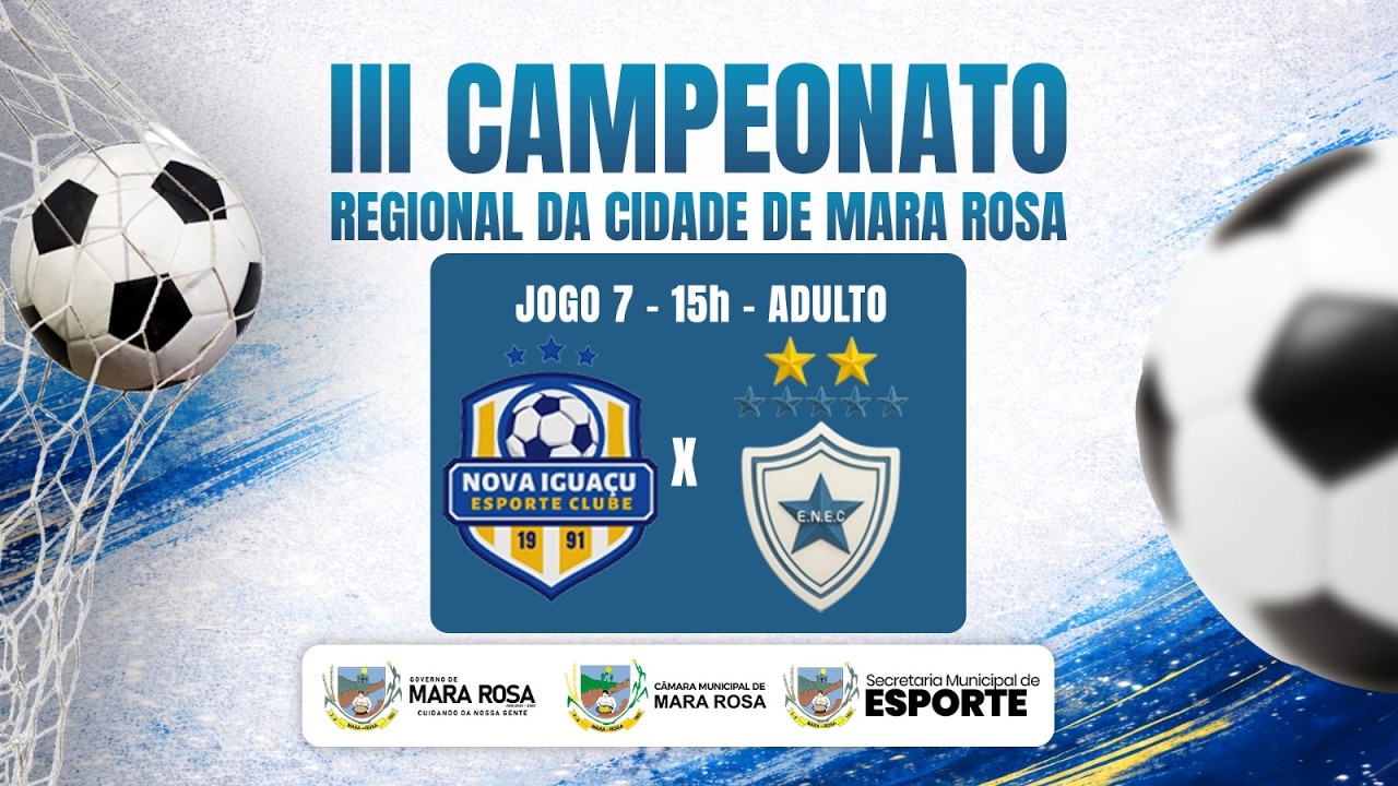 AO VIVO | Nova Iguaçu VS ENEC | Adulto | Regional 2026