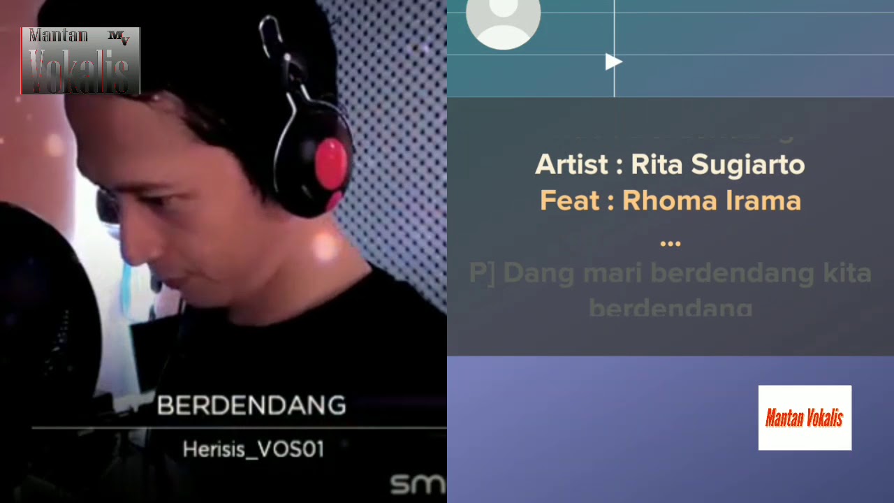 Rhoma Irama feat Rita Sugiarto - Berdendang (video karaoke duet bareng lirik tanpa vokal) cover