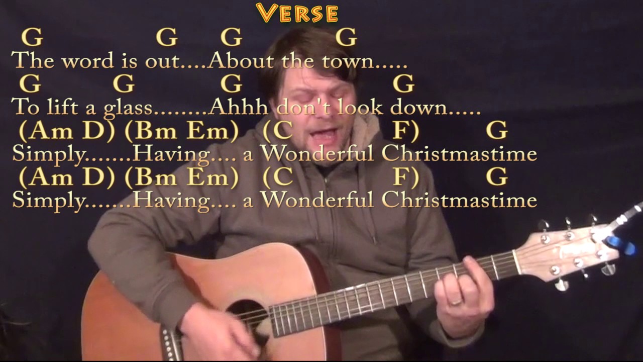 Wonderful Christmastime (Paul McCartney) Strum Guitar Cover Lesson in G with Chords/Lyrics