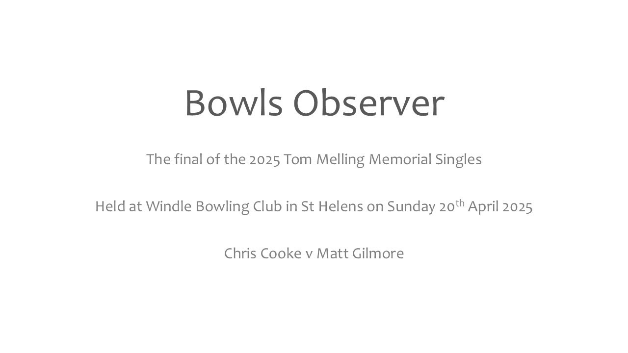 The Tom Melling Memorial Windle Singles 2025
